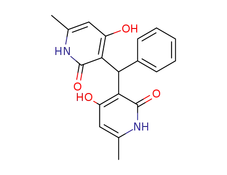 Molecular Structure of 51424-04-5 (2(1H)-Pyridinone,3,3'-(phenylmethylene)bis[4-hydroxy-6-methyl-)