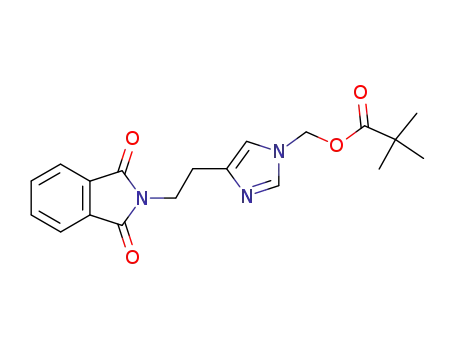 Molecular Structure of 51721-15-4 (2,2-dimethyl-propionic acid 4-(2-phthalimido-ethyl)-imidazol-1-ylmethyl ester)