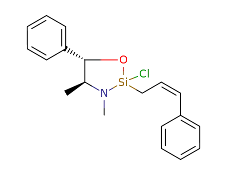 Molecular Structure of 1000026-08-3 ((S,S)-Z-2-chloro-3,4-dimethyl-5-phenyl-2-(3-phenyl-allyl)-[1,3,2]oxazasilolidine)