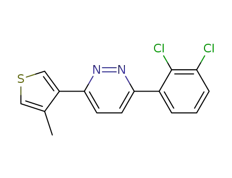 Molecular Structure of 927433-69-0 (Pyridazine, 3-(2,3-dichlorophenyl)-6-(4-methyl-3-thienyl)-)