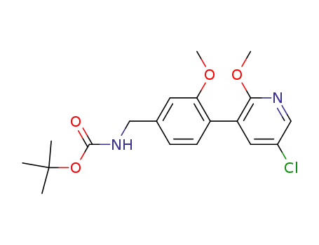 [4-(5-chloro-2-methoxy-pyridin-3-yl)-3-methoxy-benzyl]-carbamic acid tert-butyl ester