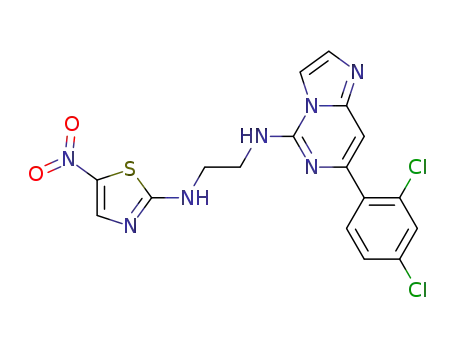 N-[7-(2,4-Dichlorophenyl)imidazo[1,2-c]pyrimidin-5-yl]-N'-(5-nitro-1,3-thiazol-2-yl)ethane-1,2-diamine