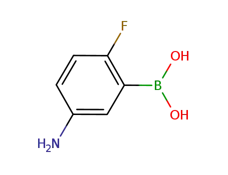 Molecular Structure of 873566-74-6 (5-AMINO-2-FLUOROPHENYLBORONIC ACID)