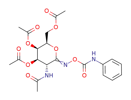 O-(3,4,6-tri-O-acetyl-2-deoxy-2-N-acetyl-D-galactopyranosylidene)amino N-phenylcarbamate