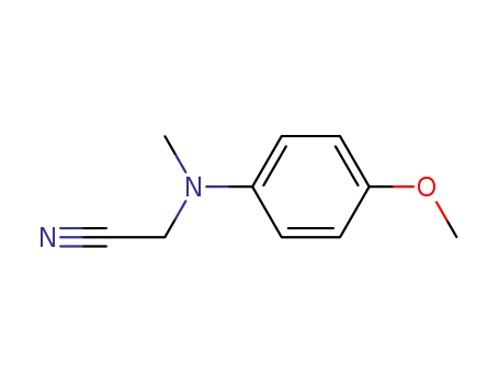 Molecular Structure of 149399-58-6 (N-(4-Methoxyphenyl)-N-MethylaMinoacetonitrile)