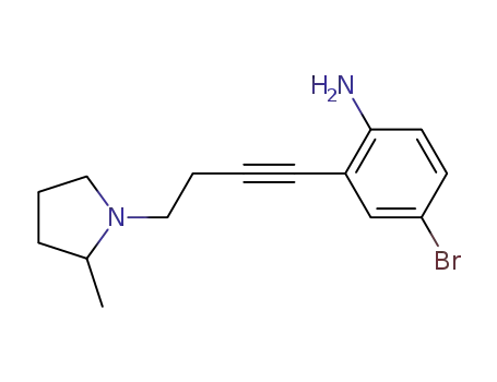 Benzenamine, 4-bromo-2-[4-(2-methyl-1-pyrrolidinyl)-1-butynyl]-