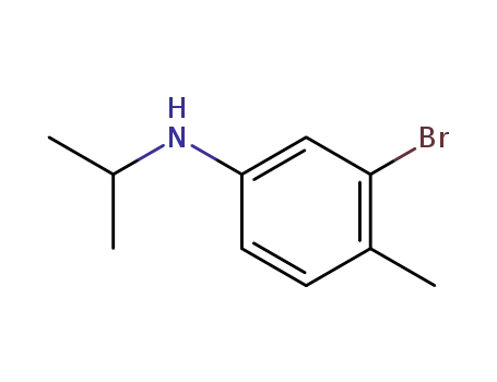 Molecular Structure of 298185-50-9 (Benzenamine, 3-bromo-4-methyl-N-(1-methylethyl)-)