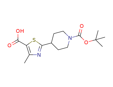 1-Piperidinecarboxylic acid,4-(5-carboxy-4-methyl-2-thiazolyl)-, 1-(1,1-dimethylethyl) ester