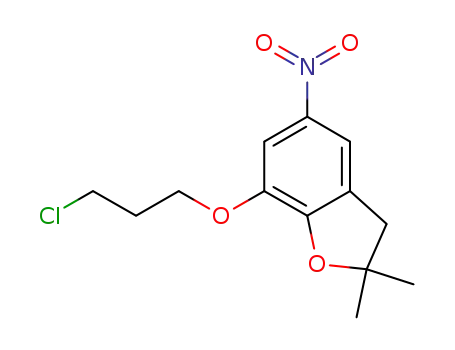 2,2-dimethyl-5-nitro-7-(3-chloro-propoxy)-2,3-dihydro-benzofuran
