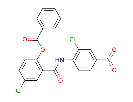 Molecular Structure of 1177800-33-7 (4-chloro-2-((2-chloro-4-nitrophenyl)carbamoyl)phenyl benzoate)