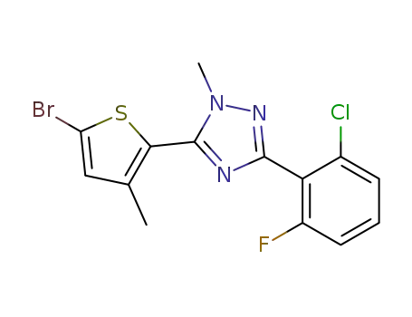 3-(2-fluoro-6-chlorophenyl)-5-(3-methyl-5-bromo-thien-2-yl)-1-methyl-1,2,4-triazole