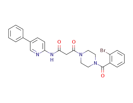 3-[4-(2-bromo-benzoyl)-piperazin-1-yl]-3-oxo-N-(5-phenyl-pyridin-2-yl)-propionamide
