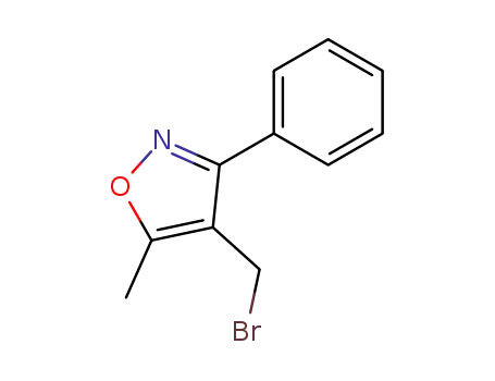 Molecular Structure of 180597-83-5 (4-(BROMOMETHYL)-5-METHYL-3-PHENYLISOXAZOLE)
