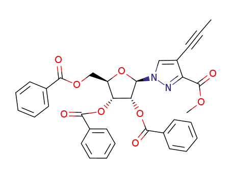 methyl 4-propynyl-1-(2',3',5'-tribenzoyl-β-D-ribofuranosyl)pyrazole-3-carboxylate