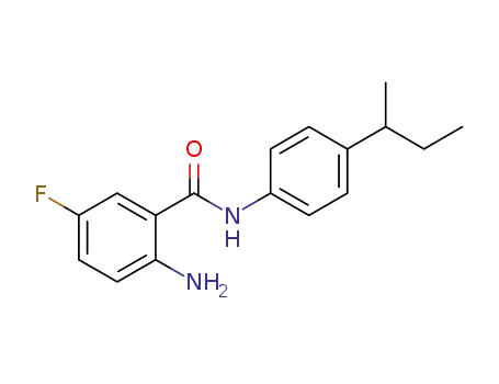 Molecular Structure of 1155900-54-1 (2-amino-N-(4-sec-butylphenyl)-5-fluorobenzamide)