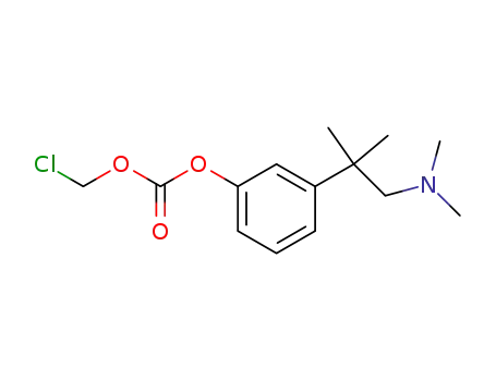 Molecular Structure of 177339-27-4 (3-[(1-dimethylamino-2-methyl)prop-2-yl]phenyl chloromethyl carbonate)