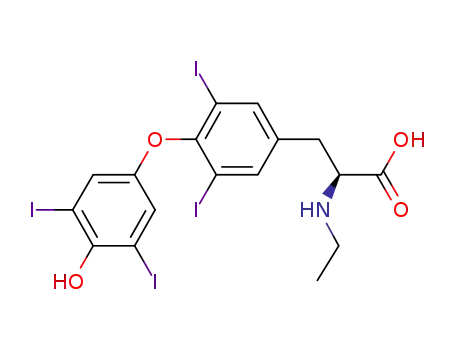 Molecular Structure of 1021496-83-2 (2-(ethylamino)-3-[4-(4-hydroxy-3,5-diiodophenoxy)-3,5-diiodophenyl]propanoic acid)