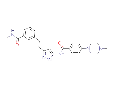 N-[5-[2-[3-(methylcarbamoyl)phenyl]ethyl]-2H-pyrazol-3-yl]-4-(4-methylpiperazin-1-yl)benzamide