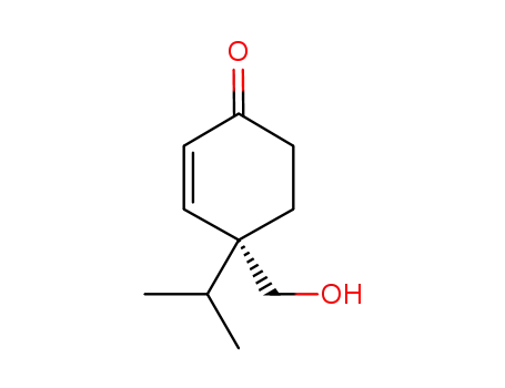 Molecular Structure of 712324-02-2 (2-Cyclohexen-1-one,4-(hydroxymethyl)-4-(1-methylethyl)-,(4R)-(9CI))