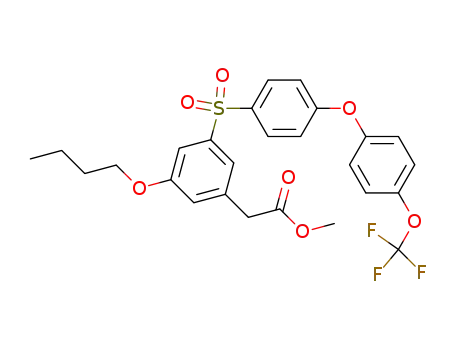{3-butoxy-5-[4-(4-trifluoromethoxy-phenoxy)-benzenesulfonyl]-phenyl}-acetic acid methyl ester