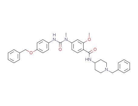 4-[3-(4-benzyloxy-phenyl)-1-methyl-ureido]-N-(1-benzyl-piperidin-4-yl)-2-methoxy-benzamide