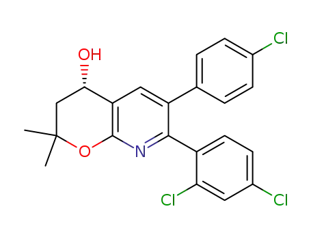 (4S)-6-(4-chlorophenyl)-7-(2,4-dichlorophenyl)-2,2-dimethyl-3,4-dihydro-2H-pyrano[2,3-b]pyridin-4-ol