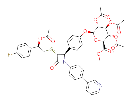 (2S,3R,4S,5R,6S)-6-(4-{(2R,3R)-3-[(2R)-2-acetyloxy-2-(4-fluorophenyl)ethylthio]-4-oxo-1-[4-(pyridin-3-yl)phenyl]azetidin-2-yl}phenoxy)-4,5-diacetyloxy-2-(methoxycarbonyl)-2H-3,4,5,6-tetrahydropyran-3-yl acetate