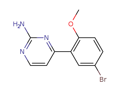 4-(2-methoxy-5-bromo-phenyl)-pyrimidin-2-ylamine