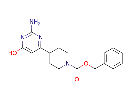 Molecular Structure of 1115491-17-2 (benzyl 4-(2-amino-6-hydroxypyrimidin-4-yl)piperidin-1-carboxylate)