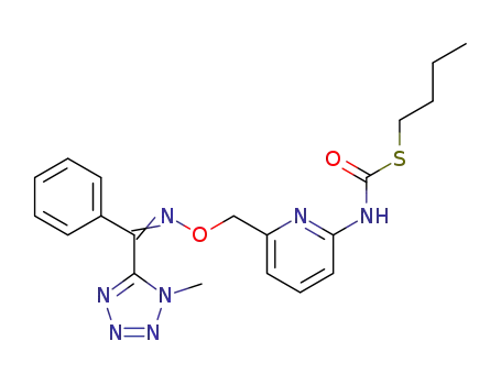 S-butyl {6-[({[(1-methyl-1H-tetrazol-5-yl)(phenyl)methylene]amino}oxy)methyl]pyridin-2-yl}carbamothioate