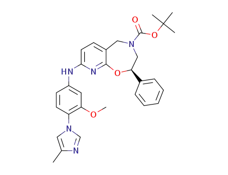 (R)-tert-butyl 8-(3-methoxy-4-(4-methyl-1H-imidazol-1-yl)phenylamino)-2-phenyl-2,3-dihydropyrido[3,2-f][1,4]oxazepine-4(5H)-carboxylate