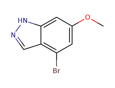 Molecular Structure of 885520-83-2 (4-BROMO-6-METHOXY-1H-INDAZOLE)