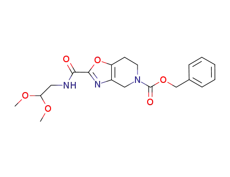2-(2,2-dimethoxyethylcarbamoyl)-6,7-dihydro-4H-oxazolo[4,5-c]pyridine-5-carboxykic acid benzyl ester