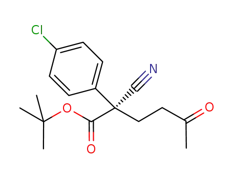 (R)-tert-butyl 2-cyano-5-oxo-2-(p-chlorophenyl)hexanoate