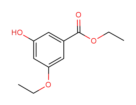Molecular Structure of 205534-87-8 (Benzoic acid, 3-ethoxy-5-hydroxy-, ethyl ester (9CI))