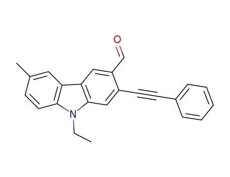 9-ethyl-6-methyl-2-(2-phenylethynyl)-9H-carbazole-3-carbaldehyde