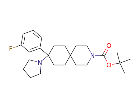 tert-Butyl 9-(3-fluorophenyl)-9-(pyrrolidin-1-yl)-3-azaspiro[5.5]undecane-3-carboxylate