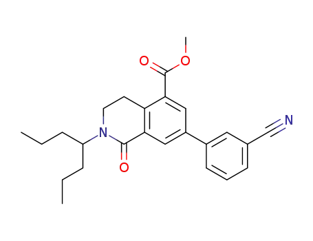 methyl 7-(3-cyanophenyl)-1-oxo-2-(1-propylbutyl)-1,2,3,4-tetrahydroisoquinoline-5-carboxylate