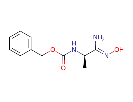 Molecular Structure of 1150566-62-3 (benzyl [(1R,2Z)-2-amino-2-(hydroxyimino)-1-methylethyl]carbamate)