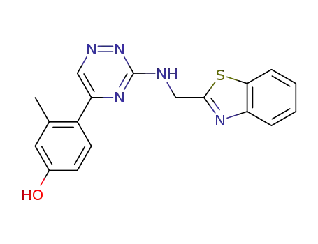 4-{3-[(1,3-benzothiazol-2-ylmethyl)amino]-1,2,4-triazin-5-yl}-3-methylphenol