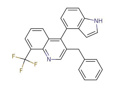 3-benzyl-4-(1H-indol-4-yl)-8-(trifluoromethyl)quinoline