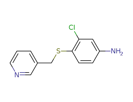 Molecular Structure of 105326-81-6 (3-chloro-4-[(3-pyridinylmethyl)sulfanyl]aniline)