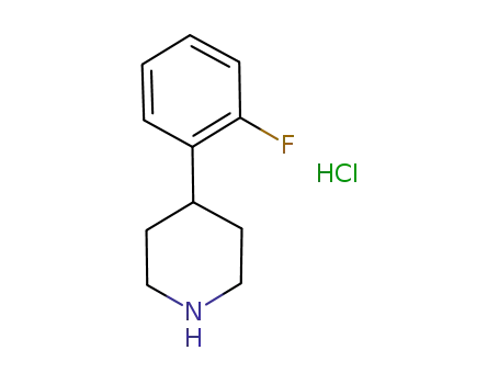 Molecular Structure of 691875-81-7 (4-(2-FLUOROPHENYL) PIPERIDINE HYDROCHLORIDE)