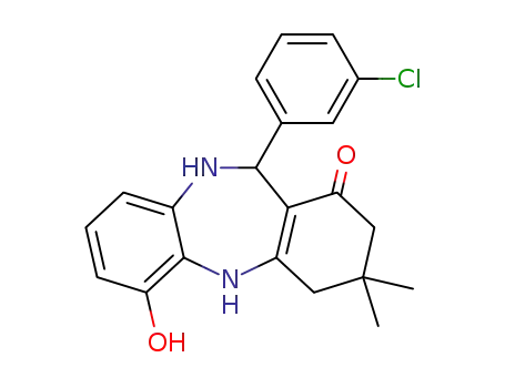 11-(3-chlorophenyl)-6-hydroxy-3,3-dimethyl-2,3,4,5,10,11-hexahydro-dibenzo[b,e][1,4]diazepin-1-one