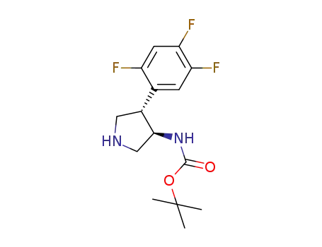 Molecular Structure of 915100-83-3 ([(3R,4S)-4-(2,4,5-trifluorophenyl)pyrrolidin-3-yl]carbamic acid tert-butyl ester)