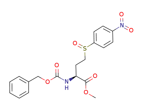 Molecular Structure of 1187361-45-0 (benzyl (S)-1-(methoxycarbonyl)-3-(4-nitrophenylsulfinyl)propylcarbamate)