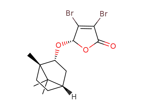 Molecular Structure of 198008-33-2 (2(5H)-Furanone,
3,4-dibromo-5-[[(1S,2R,4S)-1,7,7-trimethylbicyclo[2.2.1]hept-2-yl]oxy]-,
(5S)-)
