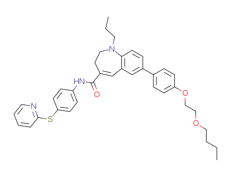 7-{4-[2-(butoxy)ethoxy]phenyl}-1-propyl-N-{4-[(2-pyridyl)sulfanyl]phenyl}-2,3-dihydro-1H-1-benzazepine-4-carboxamide
