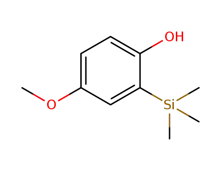 Molecular Structure of 85630-29-1 (4-methoxy-2-trimethylsilylphenol)