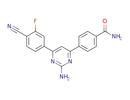 4-[2-amino-6-(4-cyano-3-fluorophenyl)-4-pyrimidinyl]benzamide